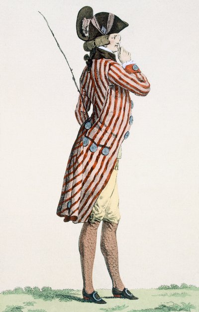 Le Lorgneur、Baquoiによって刻まれた、プレートno.283 &39;Galeries des Modes et Costumes Francais&39;、c.1778-87 作： Francois Louis Joseph Watteau
